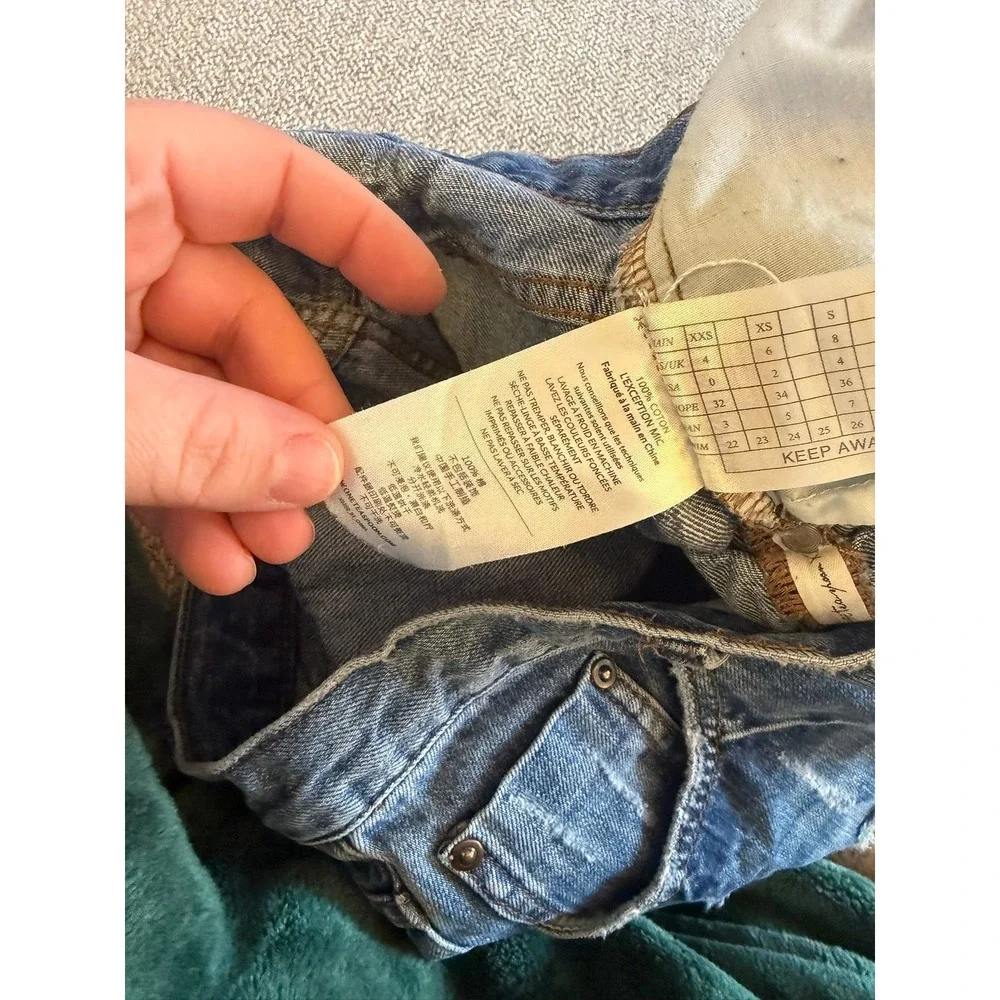 One Teaspoon $118 Sz 29‎ Bandits Relaxed Long Rise Twisted Cuff Denim Shorts